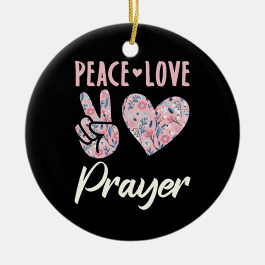 Décoration En Céramique Prière d'amour pour la paix (Devant)