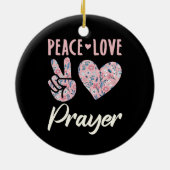 Décoration En Céramique Prière d'amour pour la paix (Dos)