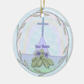 Décoration En Céramique Primroses Décor de la Croix chrétienne (Gauche)