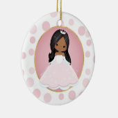 Décoration En Céramique Princesse afro-américaine rose (Droite)