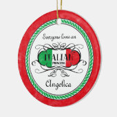 Décoration En Céramique Princesse italienne Personalized Ornament (Gauche)