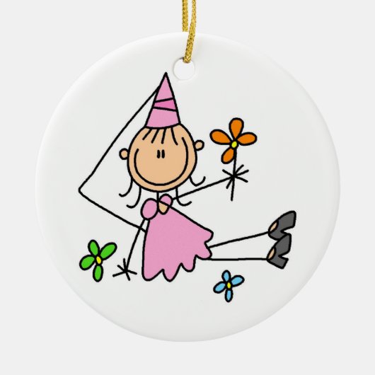 Décoration En Céramique Princesse royale rose (Devant)