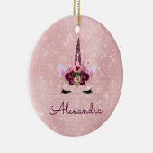 Décoration En Céramique Princesse Unicorn Rose Gold - rose pâle (Droite)