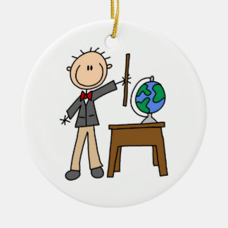 Décoration En Céramique Professeur Avec Le Monde