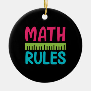 Décoration En Céramique Professeur Cadeaux   Règles mathématiques