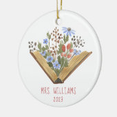 Décoration En Céramique Professeur Floral Livres (Gauche)