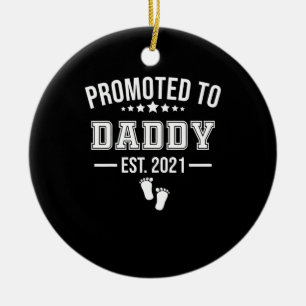 Décoration En Céramique Promoted To Daddy 2021 First Time Fathers