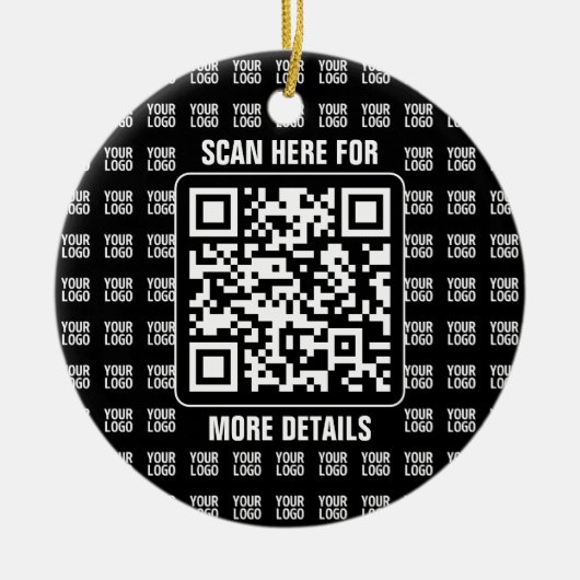 Décoration En Céramique Promotional QR code (editable) plus Logo Pattern (Devant)