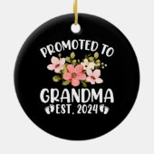 Décoration En Céramique Promu À Grand-Mère 2024 Première Fleur Nana (Dos)