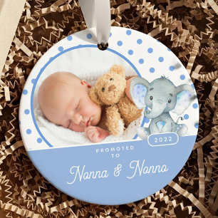 Décoration En Céramique Promu à grand-mère grand-père bébé garçon Photo