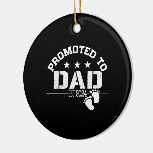 Décoration En Céramique Promu à Papa 2024 (Gauche)