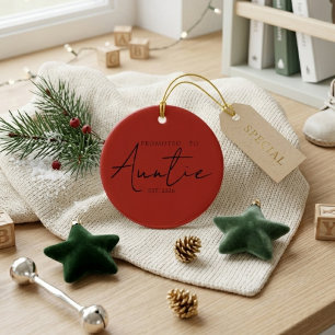 Décoration En Céramique Promu en Tatie Souvenir de Fêtes Script