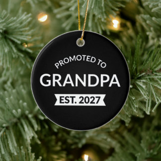 Décoration En Céramique Promu Grand-père Estimé 2027 Nouveau Papa II