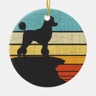 Décoration En Céramique Propriétaire de caniche Retro Vintage 60s les anné
