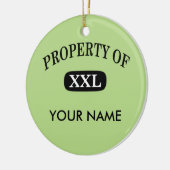 Décoration En Céramique Propriété de XXL Votre nom (Gauche)