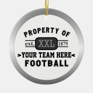 Décoration En Céramique Propriété du football de sports de votre équipe