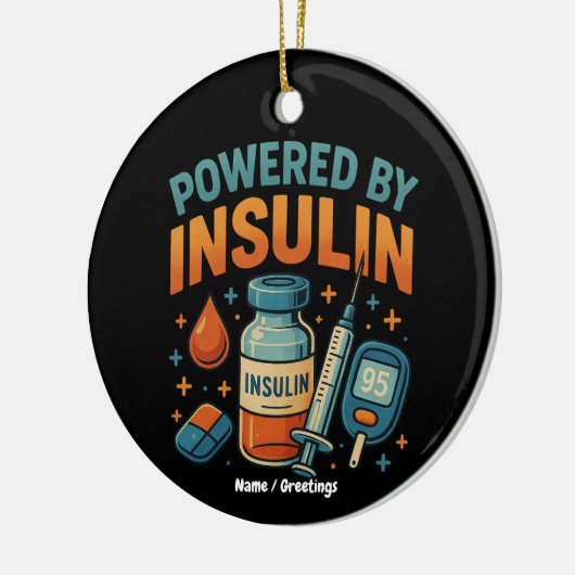 Décoration En Céramique Propulsé par Insuline Diabète Sensibilisation Cita (Gauche)