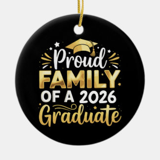 Décoration En Céramique Proud Family Of A 2026 Graduate 26 Gold Graduation