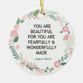 Décoration En Céramique Psaume 139 Vous Êtes Beau (Devant)