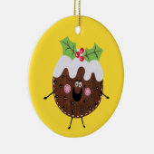 Décoration En Céramique Pudding de Noël personnalisé (Droite)