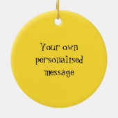 Décoration En Céramique Pudding de Noël personnalisé (Dos)