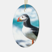 Décoration En Céramique Puffin Fratercula arctica à Látrabjarg, Islande. (Gauche)