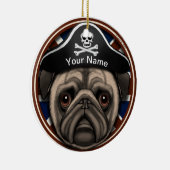 Décoration En Céramique Pug Pirate (Droite)