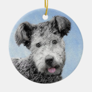Décoration En Céramique Pumi Peinture - Cute Original Chien Art