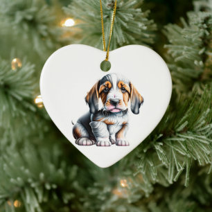 Décoration En Céramique Puppy Grand Basset Griffon Vendéen Personnalisé