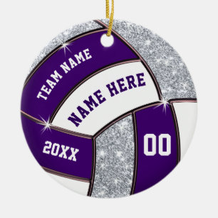 Décoration En Céramique Purple, Cadeaux de Noël pour les joueurs de volley