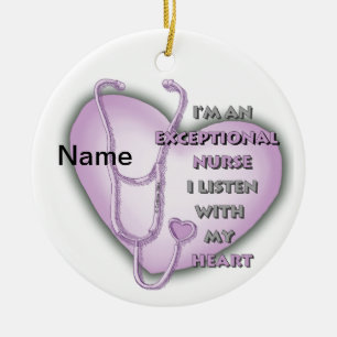 Décoration En Céramique Purple Heart infirmière exceptionnelle