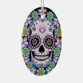 Décoration En Céramique Purple Sugar Skull (Droite)