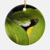 Décoration En Céramique Python vert d'arbre (Devant)