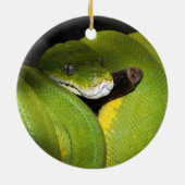 Décoration En Céramique Python vert d'arbre (Dos)