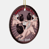 Décoration En Céramique Quand les Carlins volent (Droite)