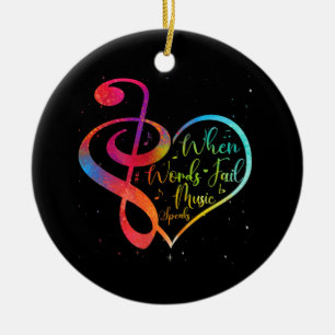 Décoration En Céramique Quand Words Fail Music parle Orchestra Musicien