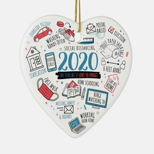 Décoration En Céramique Quarantine Christmas Funny 2020 (Droite)