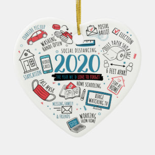 Décoration En Céramique Quarantine Christmas Funny 2020