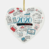 Décoration En Céramique Quarantine Christmas Funny 2020 (Dos)
