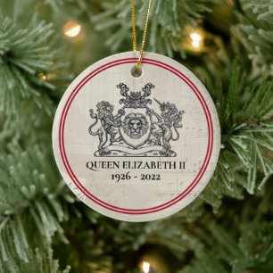 Décoration En Céramique Queen Elizabeth II 1926-2022 Christmas