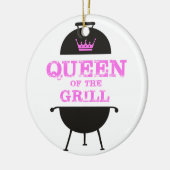 Décoration En Céramique Queen Of The Grill, Couronne Rose (Gauche)