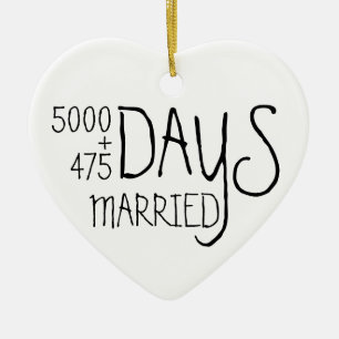 Décoration En Céramique Quinze Ans de Mariage Amour de Cire