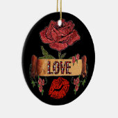 Décoration En Céramique RAB Rockabilly Roses, Love & Lipstick (Droite)