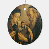 Décoration En Céramique Rabbin attachant les phylactères au bras d'un (Gauche)