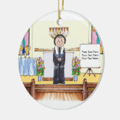 Décoration En Céramique Rabbin - Femme (Gauche)