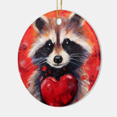 Décoration En Céramique Raccoon aux coeurs (Gauche)