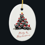 Décoration En Céramique Raccoon Christmas Tree mignonne Nom personnalisé<br><div class="desc">Raccoons Noël Arbre Salutations Carte de vacances mignonne avec texte personnalisé sur le dos.</div>