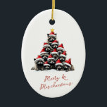 Décoration En Céramique Raccoon Christmas Tree mignonne Nom personnalisé<br><div class="desc">Raccoons Noël Arbre Salutations Carte de vacances mignonne avec texte personnalisé sur le dos.</div>