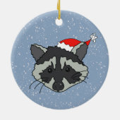 Décoration En Céramique Raccoon de Noël (Dos)