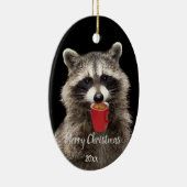 Décoration En Céramique Raccoon Fun Dated Boire Café (Droite)